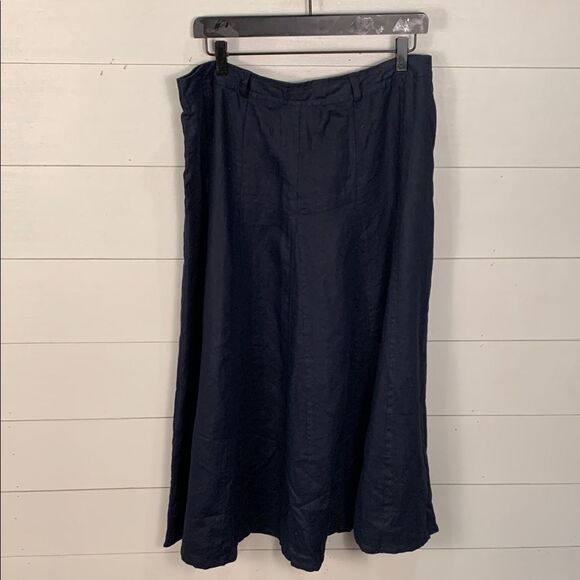 Grace Elements 100% linen full A-line skirt Womans size 14 - Picture 1 of 6